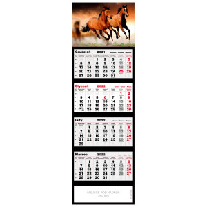 kalendarz czterodzielny - KONIE