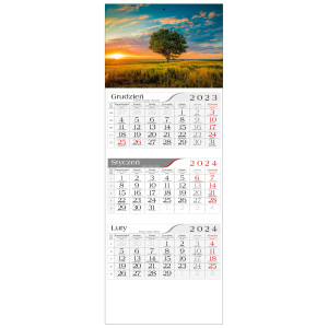 kalendarz trójdzielny- POLNE DRZEWO