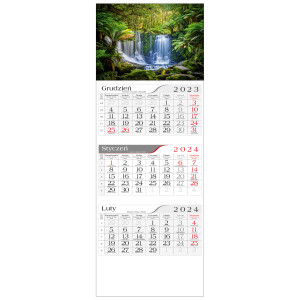 kalendarz trójdzielny- TROPIKALNE WODOSPADY
