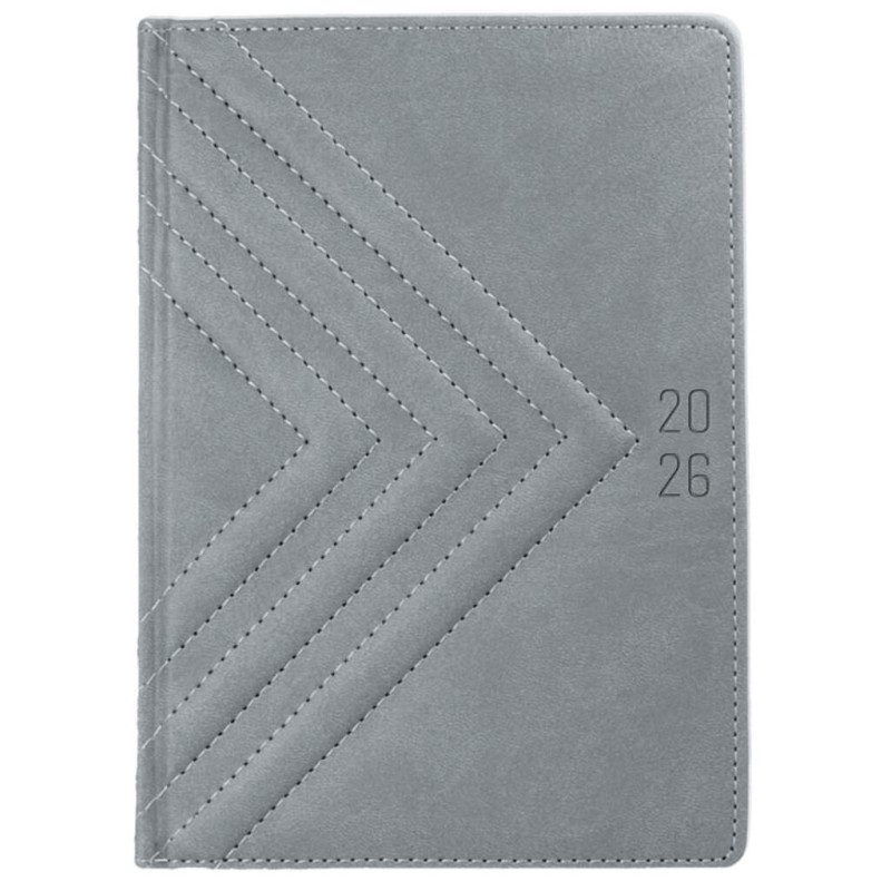 LATTE * A5 dzienny z registrem SZARY LA02